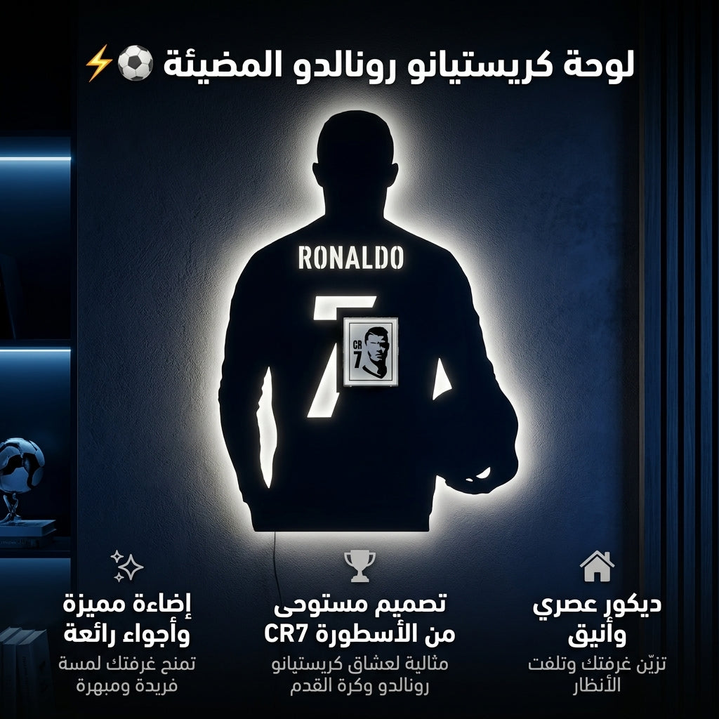 ⚡ لوحة كريستيانو رونالدو المضيئة ⚡